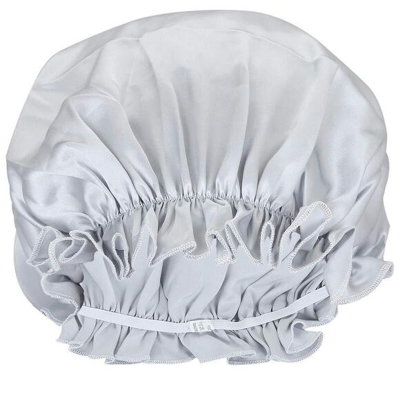 6732 Brown Newsboy Plain Cabbie Visor Beret Hat & Grey Natural Silk Night